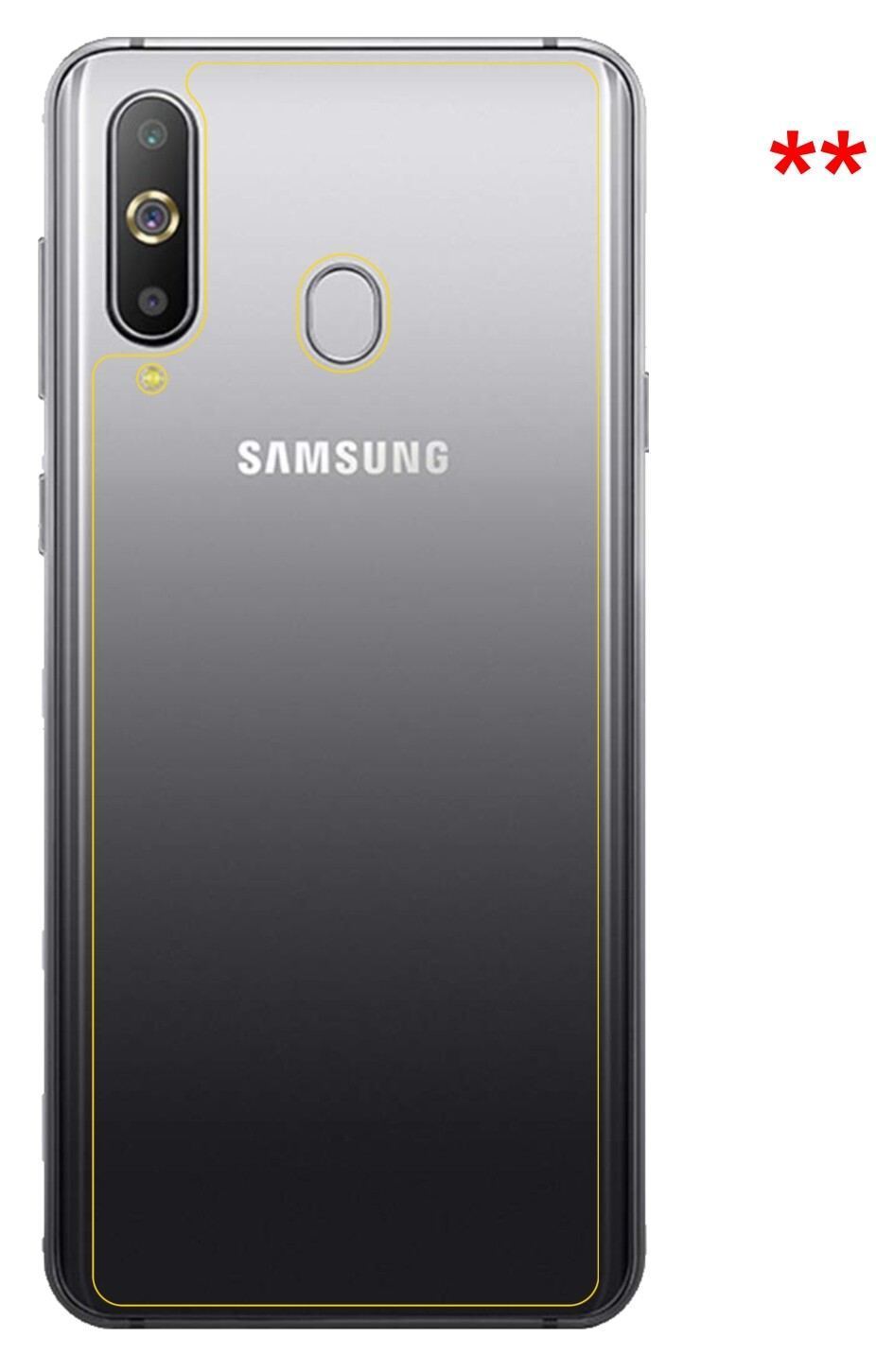 2x 9H Schutzfolie für Samsung Galaxy A8s Rückseite (3)