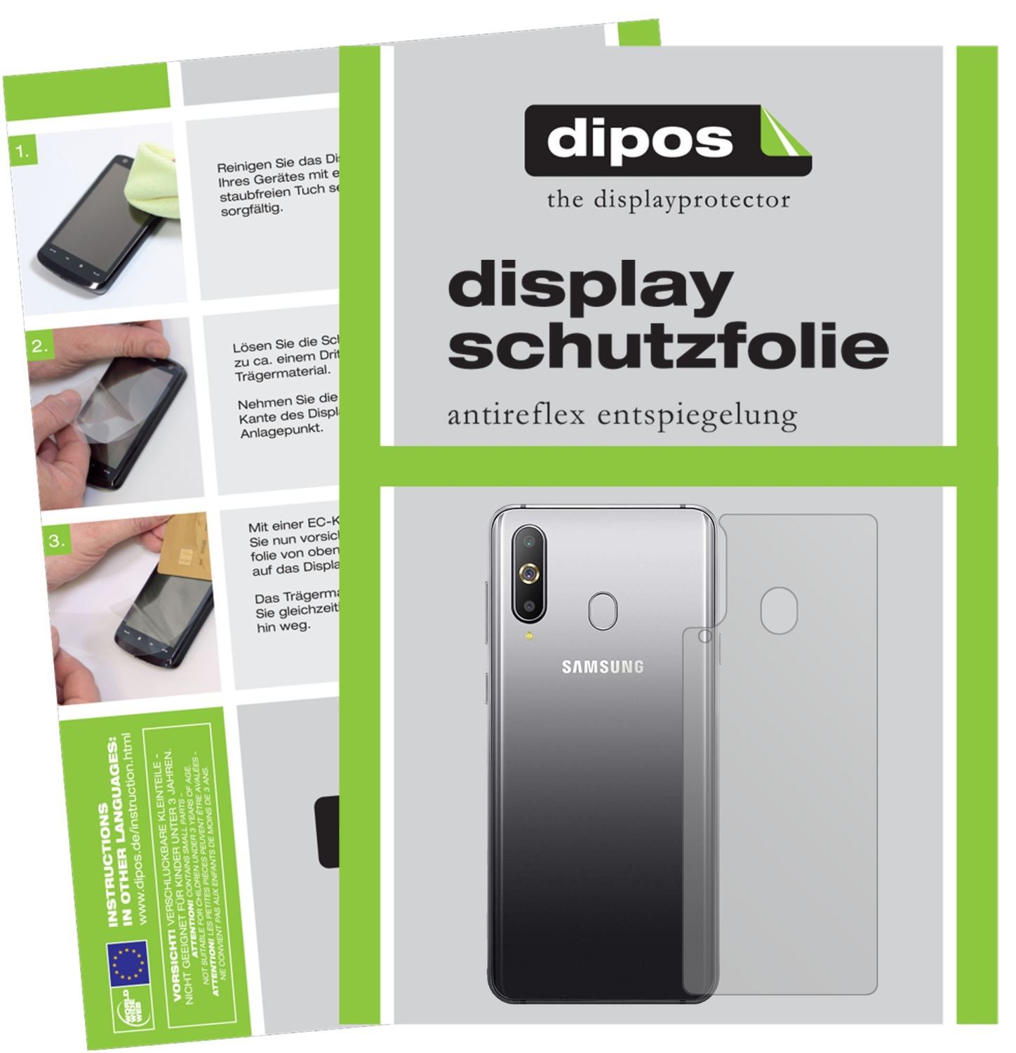 2x Schutzfolie matt für Samsung Galaxy A8s Rücksei (1)