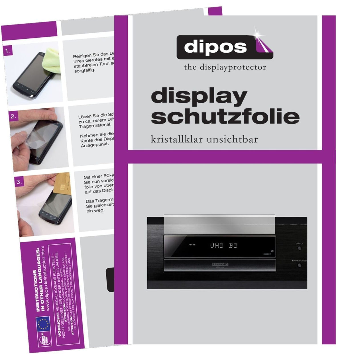 5x Schutzfolie klar für Pioneer UDP-LX500 Display- (2)