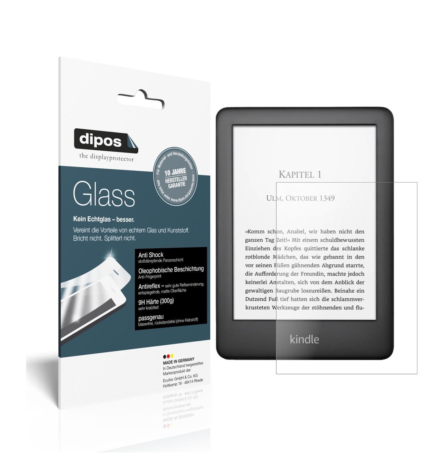 2x 9H Schutzfolie matt für Amazon Kindle E-Reader  (1)