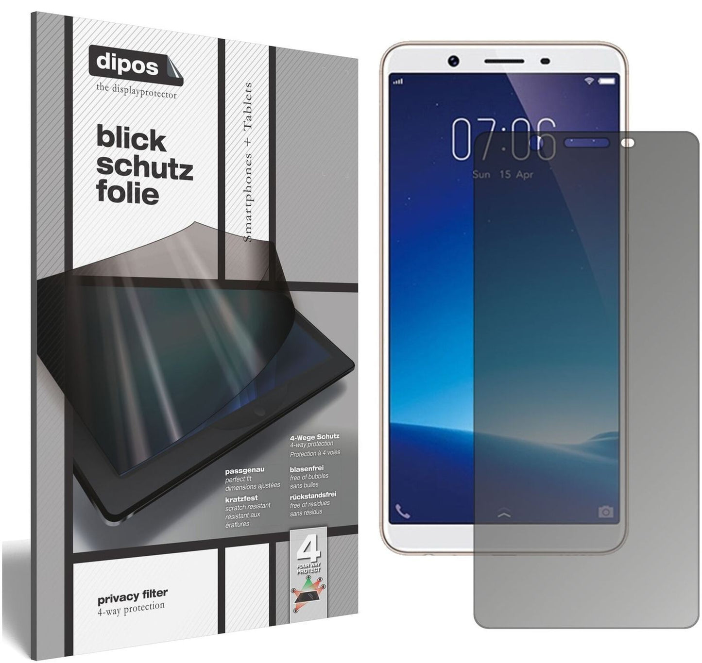 Blickschutzfolie für Vivo Y73 matt Schutzfolie Pri (2)