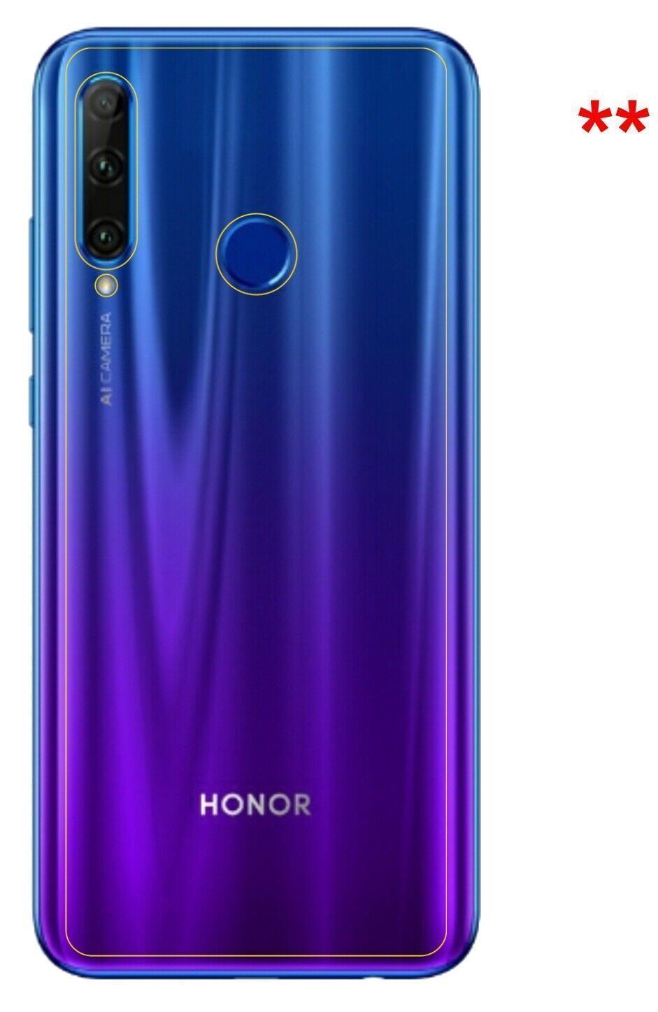 5x Schutzfolie matt für Honor 20i Rückseite Displa (6)