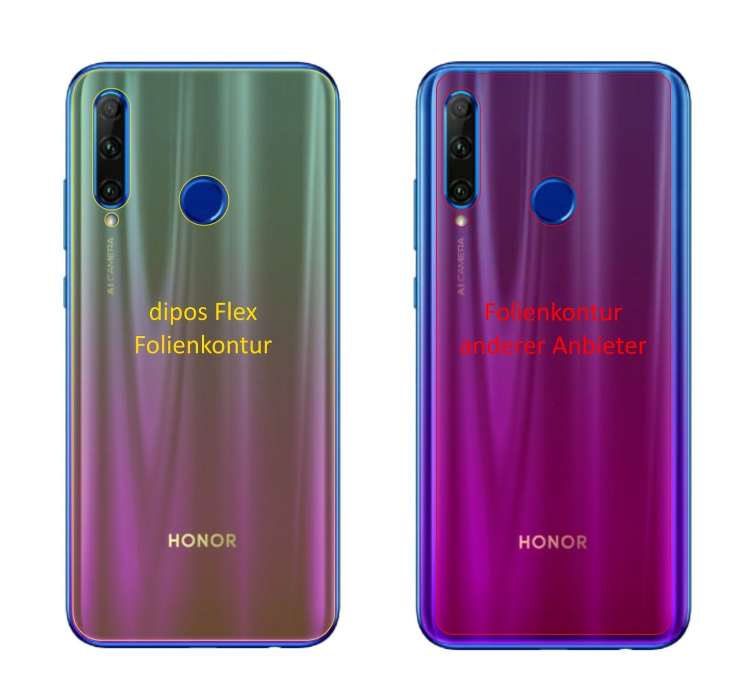 3x 3D Full Cover Schutzfolie für Honor 20i Rücksei (2)