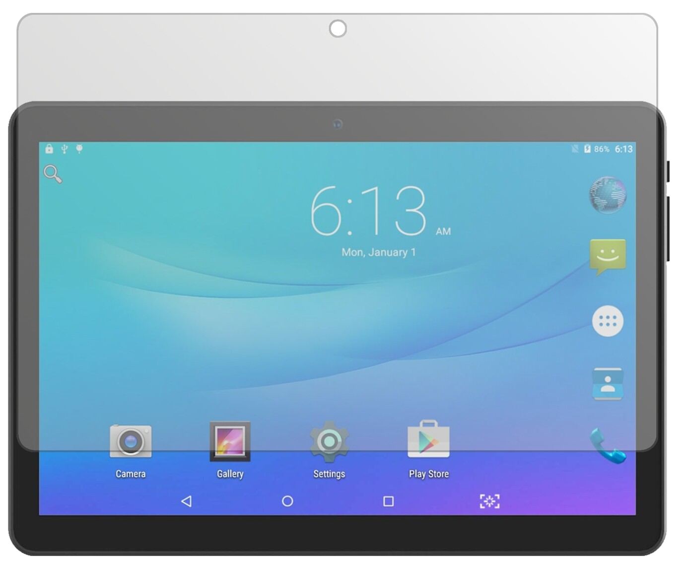 2x Schutzfolie matt für Lectrus 10.1 Zoll Tablet D (2)