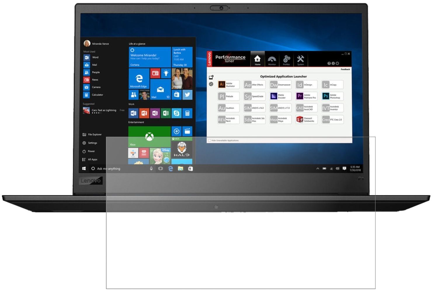 2x 9H Schutzfolie matt für Lenovo ThinkPad P1 Panz (2)