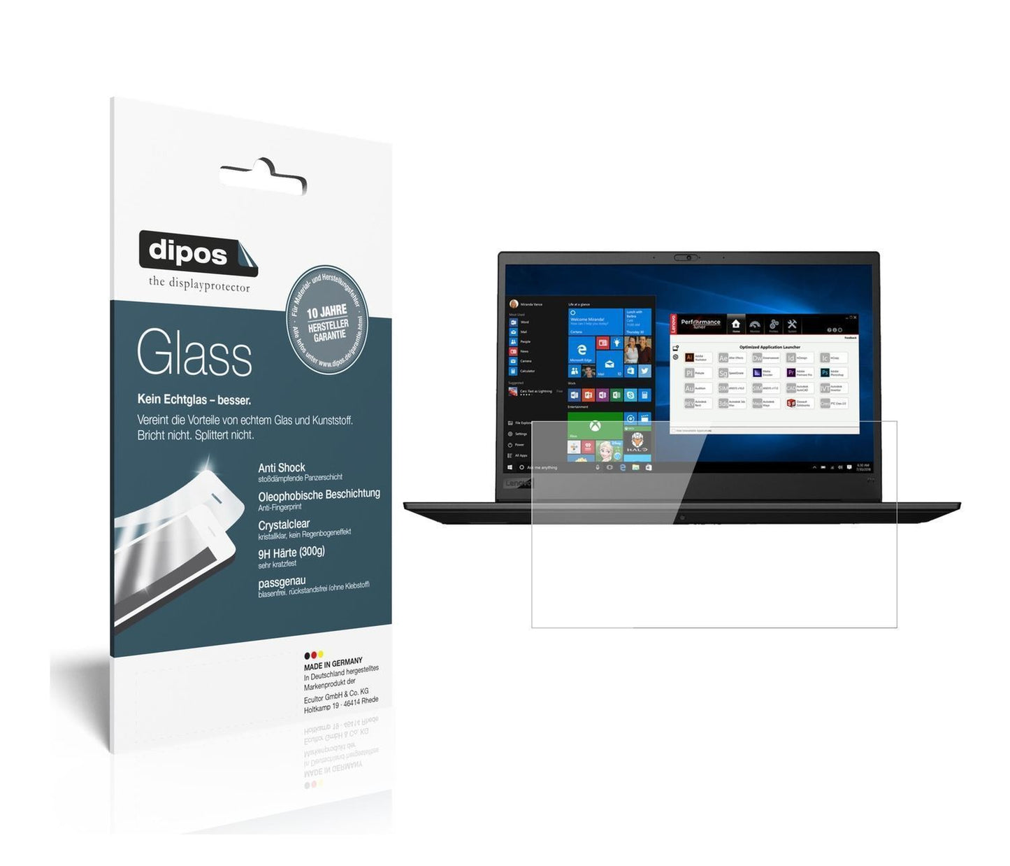 2x 9H Schutzfolie für Lenovo ThinkPad P1 Panzerfol (1)
