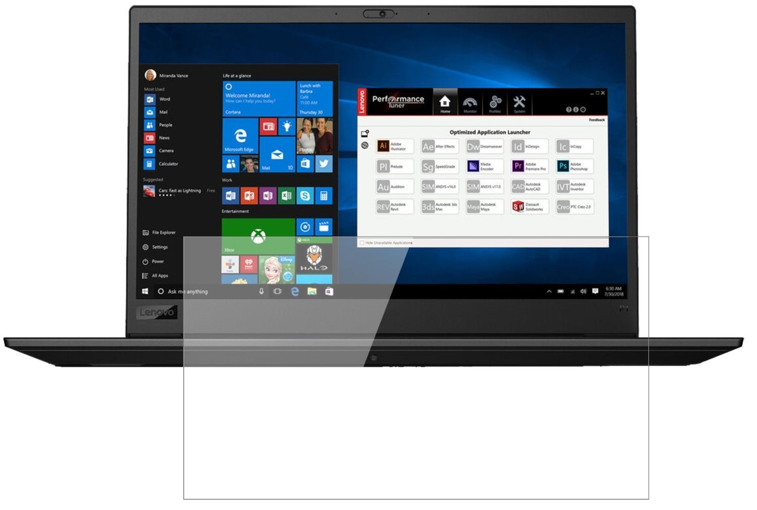 2x 9H Schutzfolie für Lenovo ThinkPad P1 Panzerfol (2)