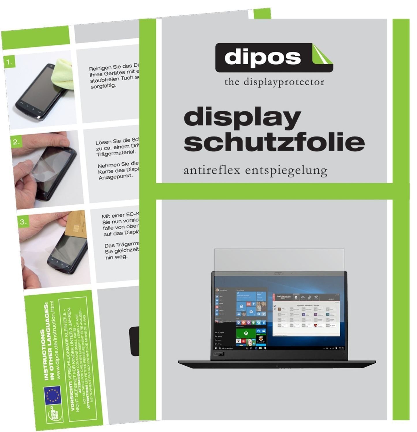 2x Schutzfolie matt für Lenovo ThinkPad P1 Display (1)