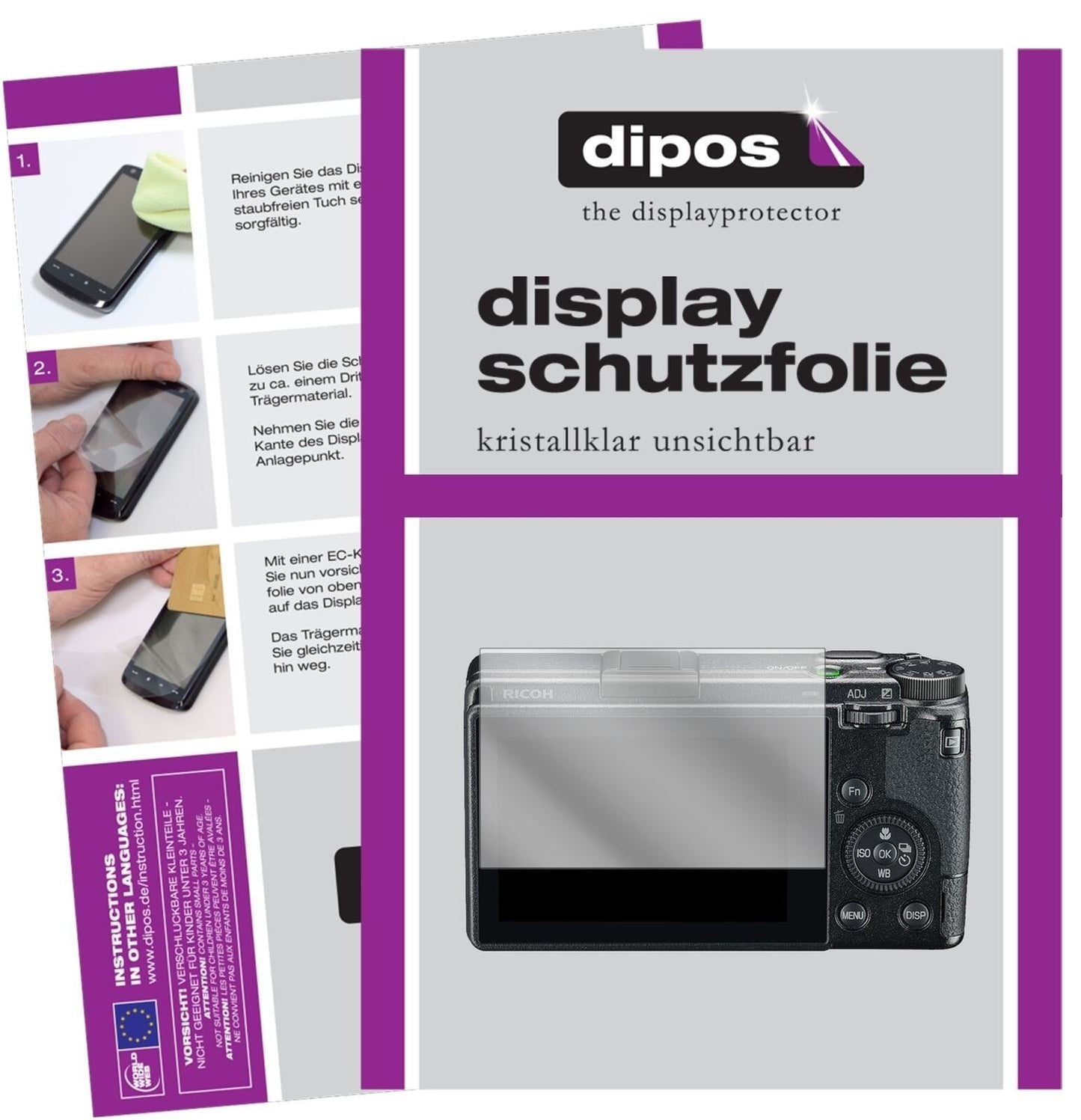 5x Schutzfolie klar für Ricoh GR III Display-Schut (2)