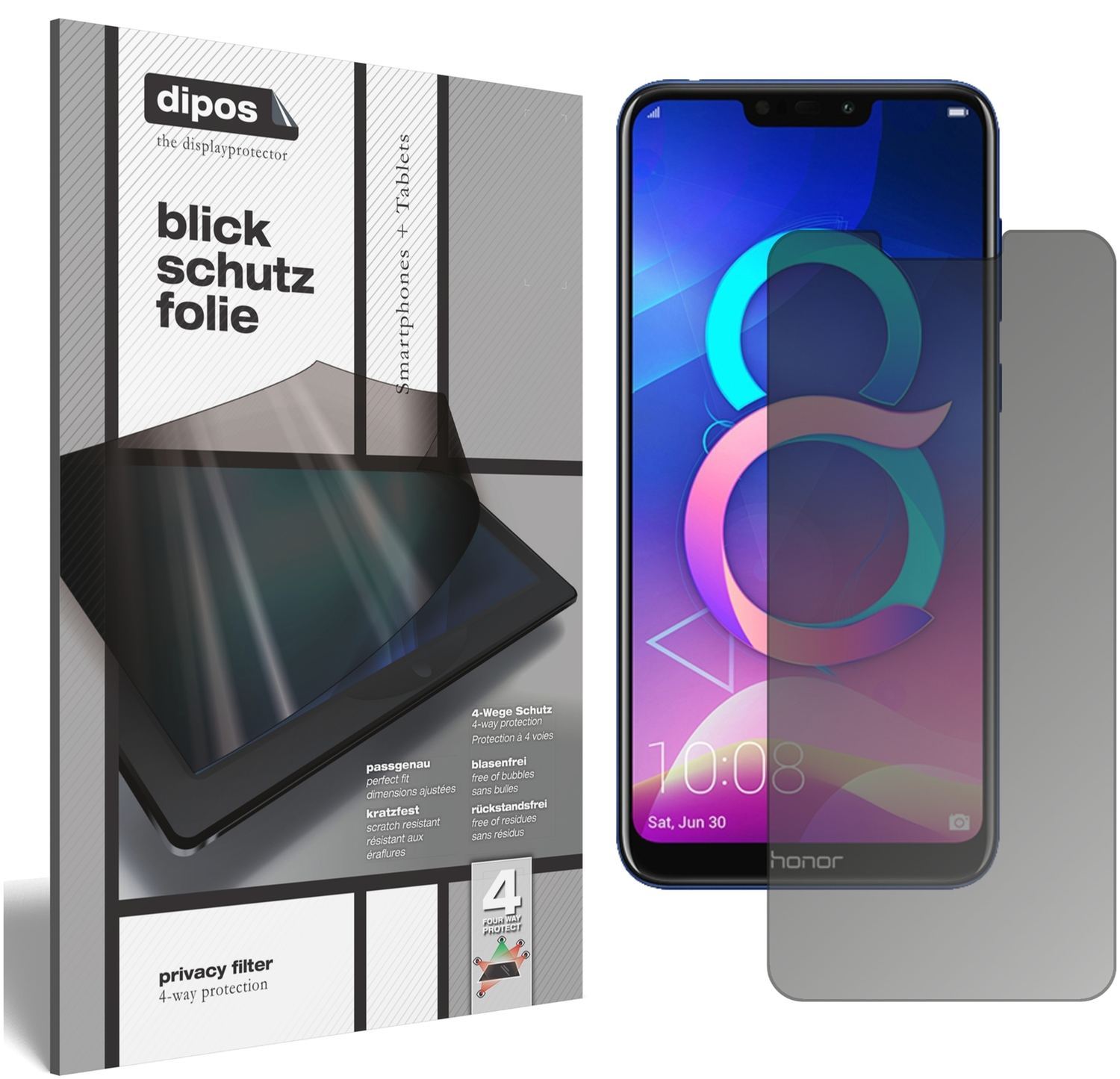 Blickschutzfolie für Honor 8C matt Schutzfolie Pri (1)