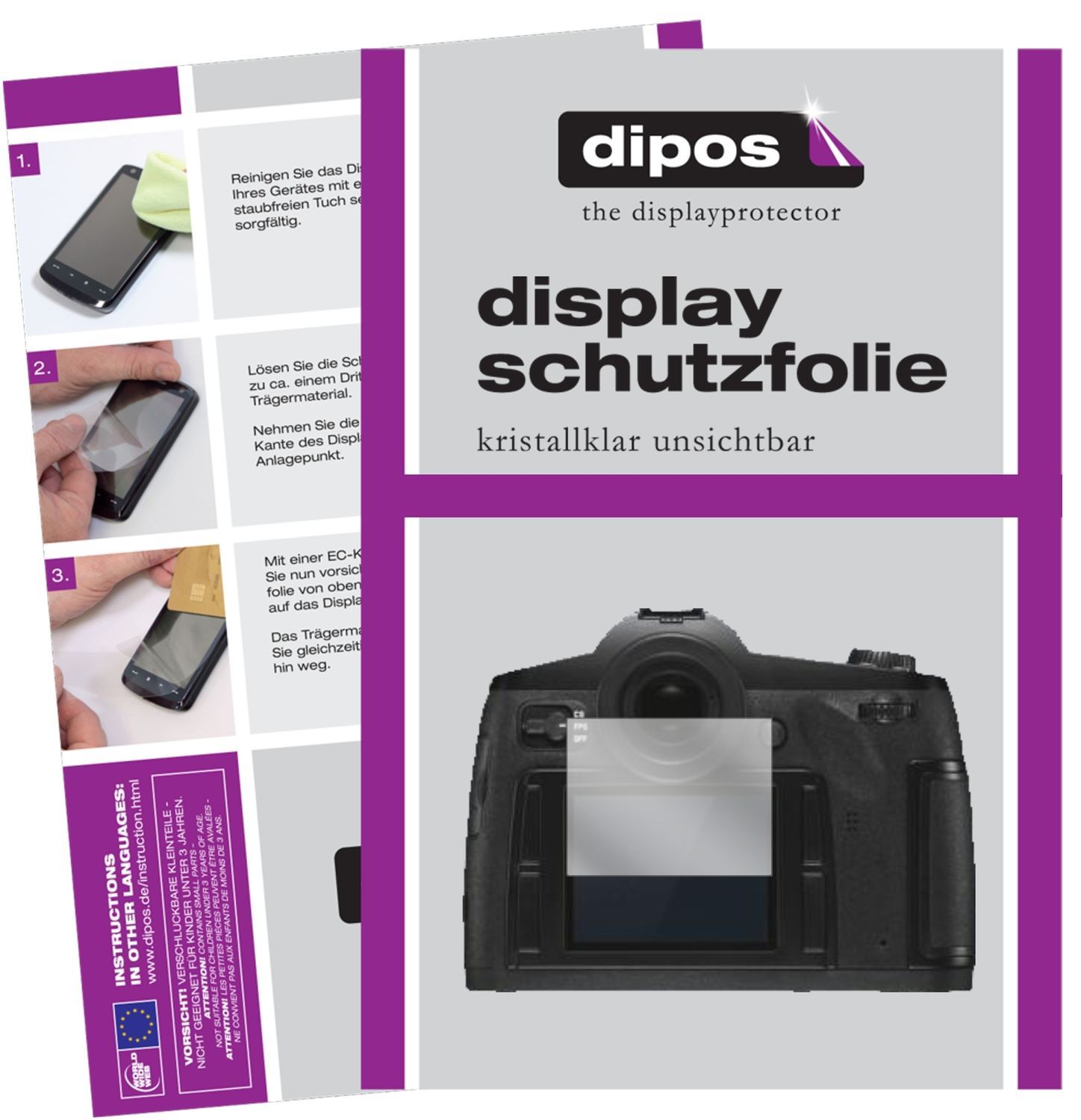 2x Schutzfolie klar für Leica S3 Display-Schutzfol (1)