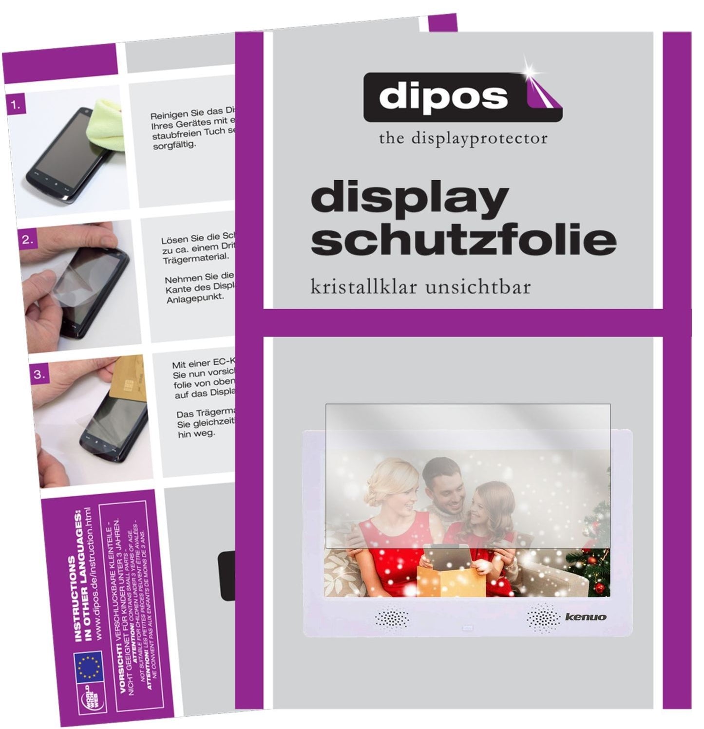 2x Schutzfolie klar für Kenuo 10.1 Zoll Display-Sc (1)