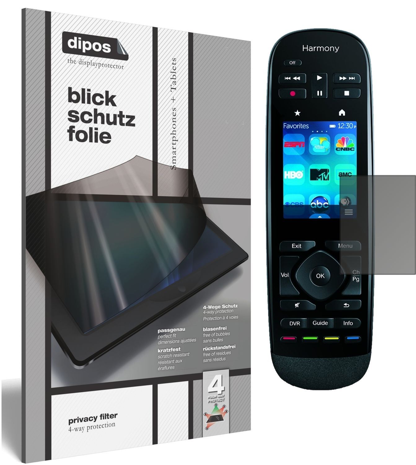 Blickschutzfolie für Logitech Harmony Ultimate One (1)