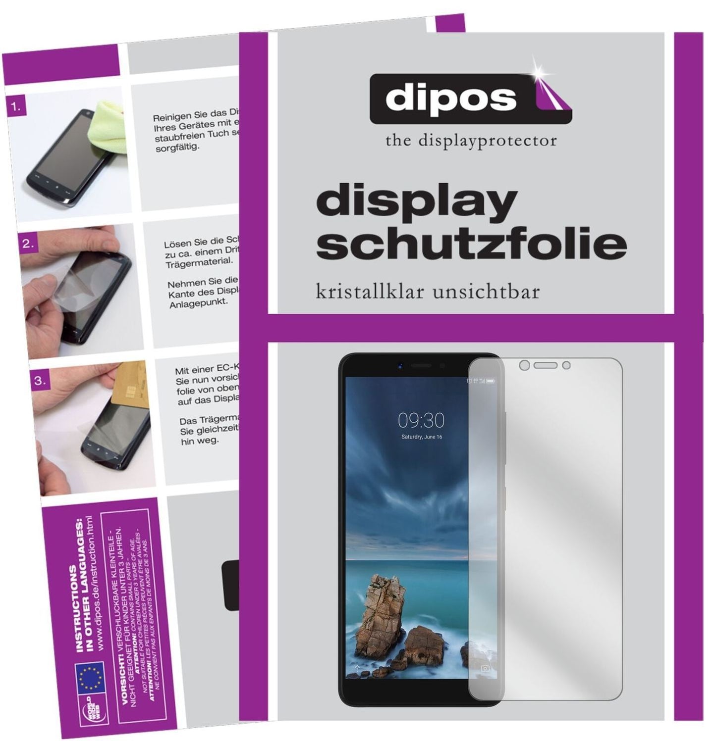 1x Schutzfolie klar für ZTE Blade A7 Vita Display- (2)