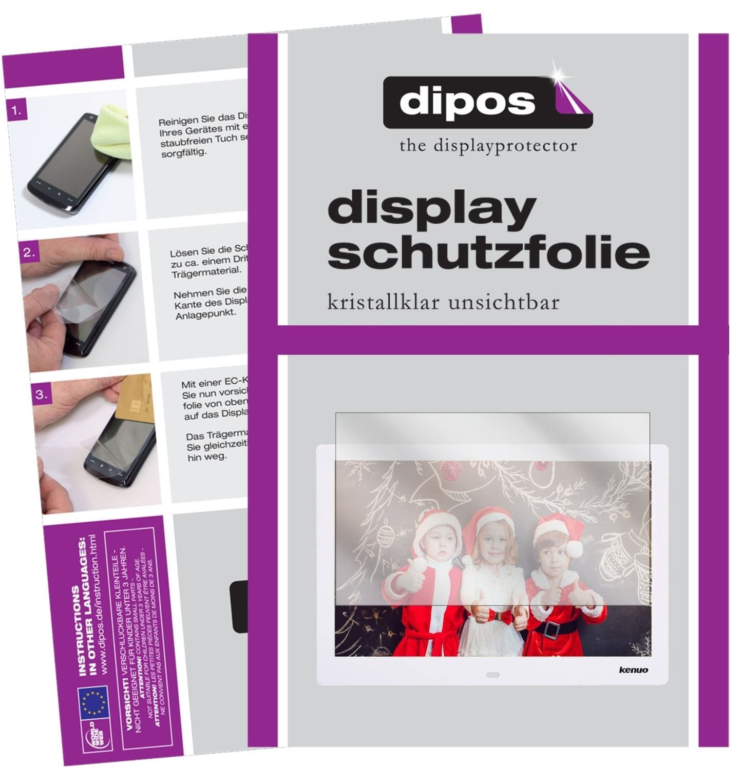 2x Schutzfolie klar für Kenuo 13.3 Zoll Display-Sc (1)
