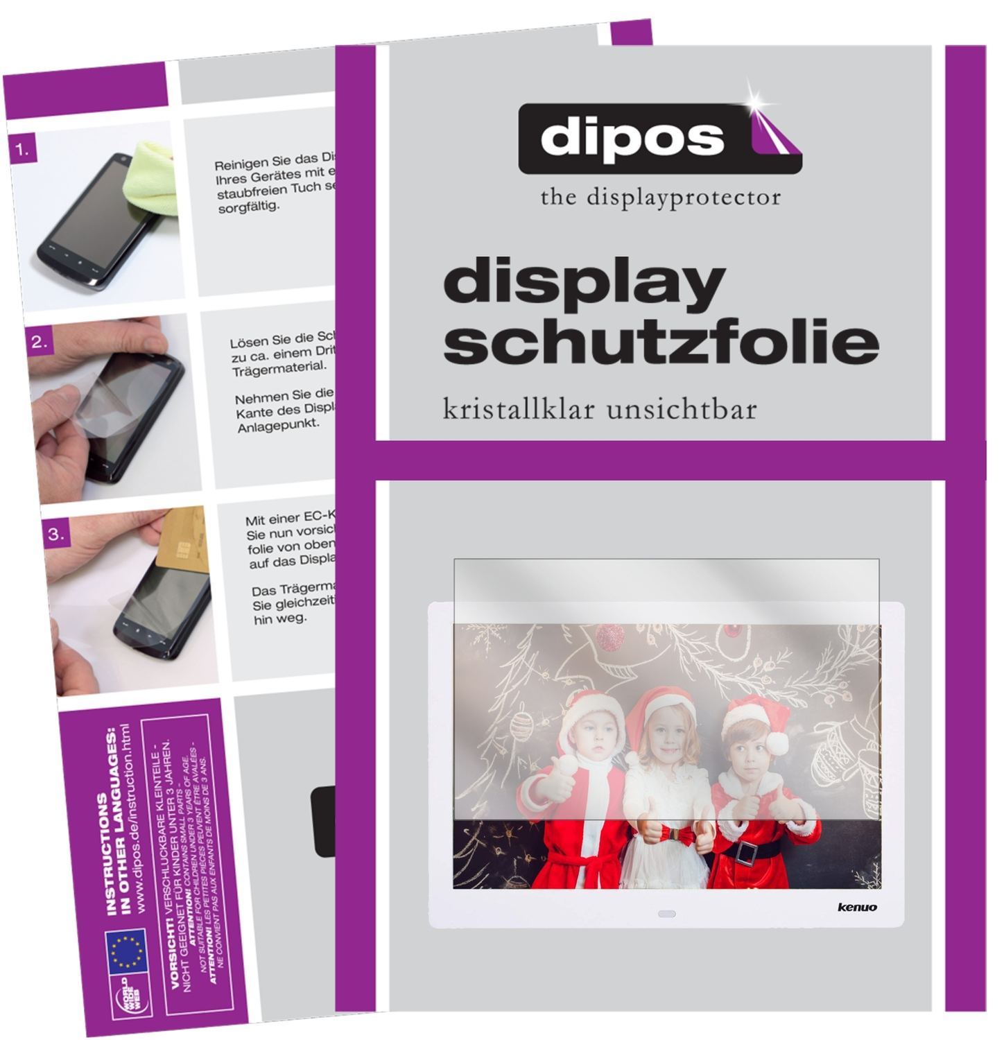 2x Schutzfolie klar für Kenuo 13.3 Zoll Display-Sc (1)