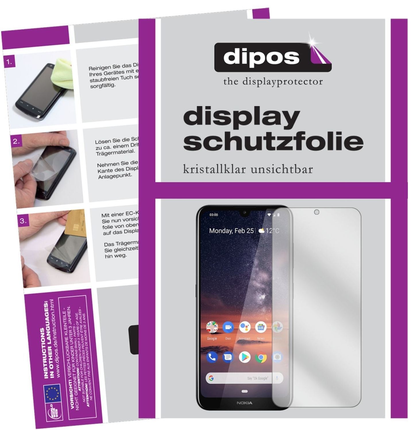 5x Schutzfolie klar für Nokia 46056 Display-Schutz (2)