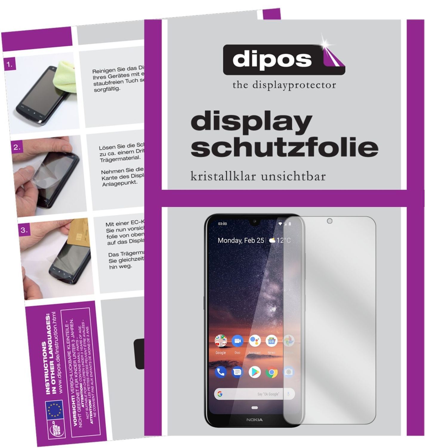 5x Schutzfolie klar für Nokia 46056 Display-Schutz (2)