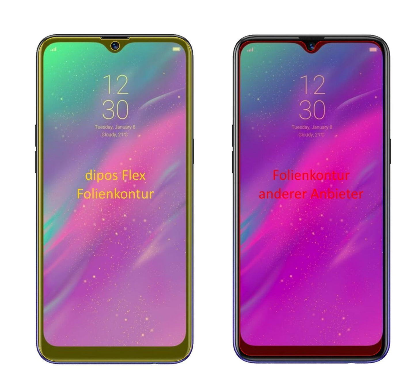 3x 3D Full Cover Schutzfolie für Oppo Realme 3 (2)