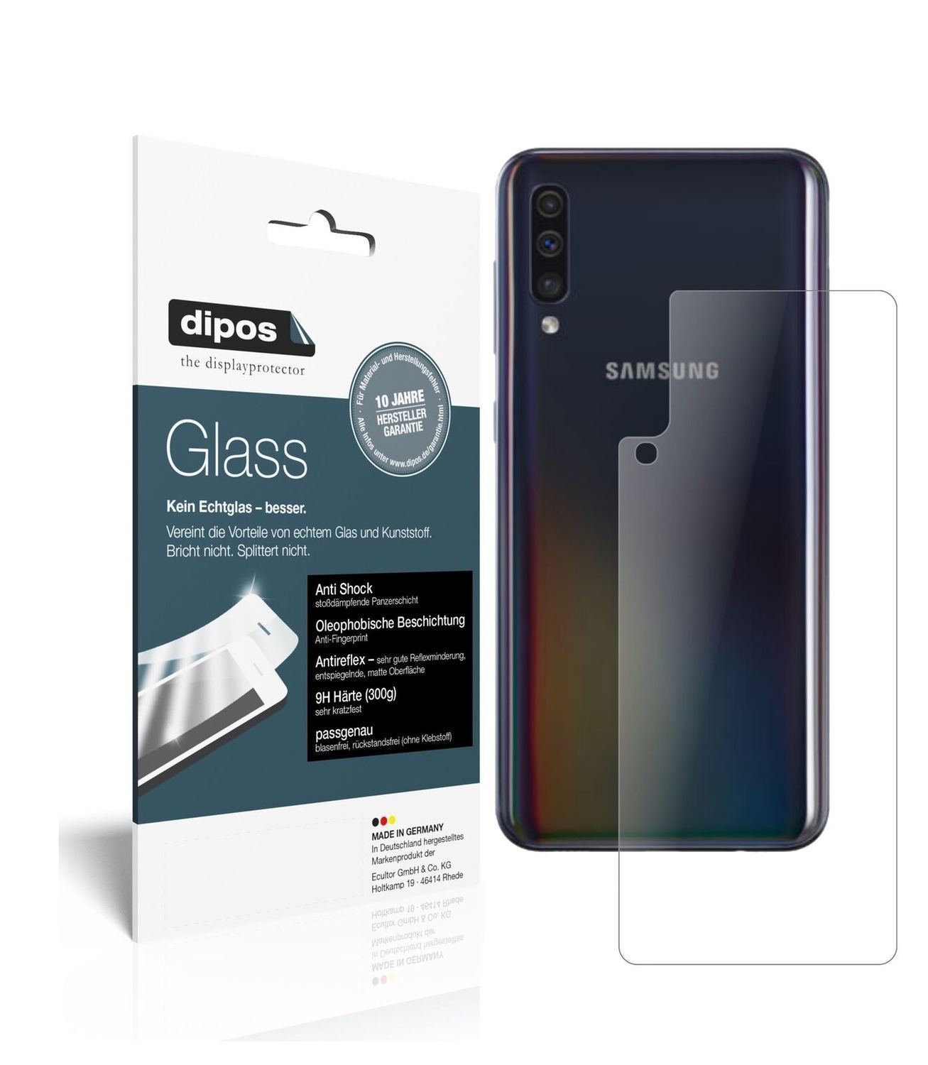 1x 9H Schutzfolie matt für Samsung Galaxy A40 Rück (2)
