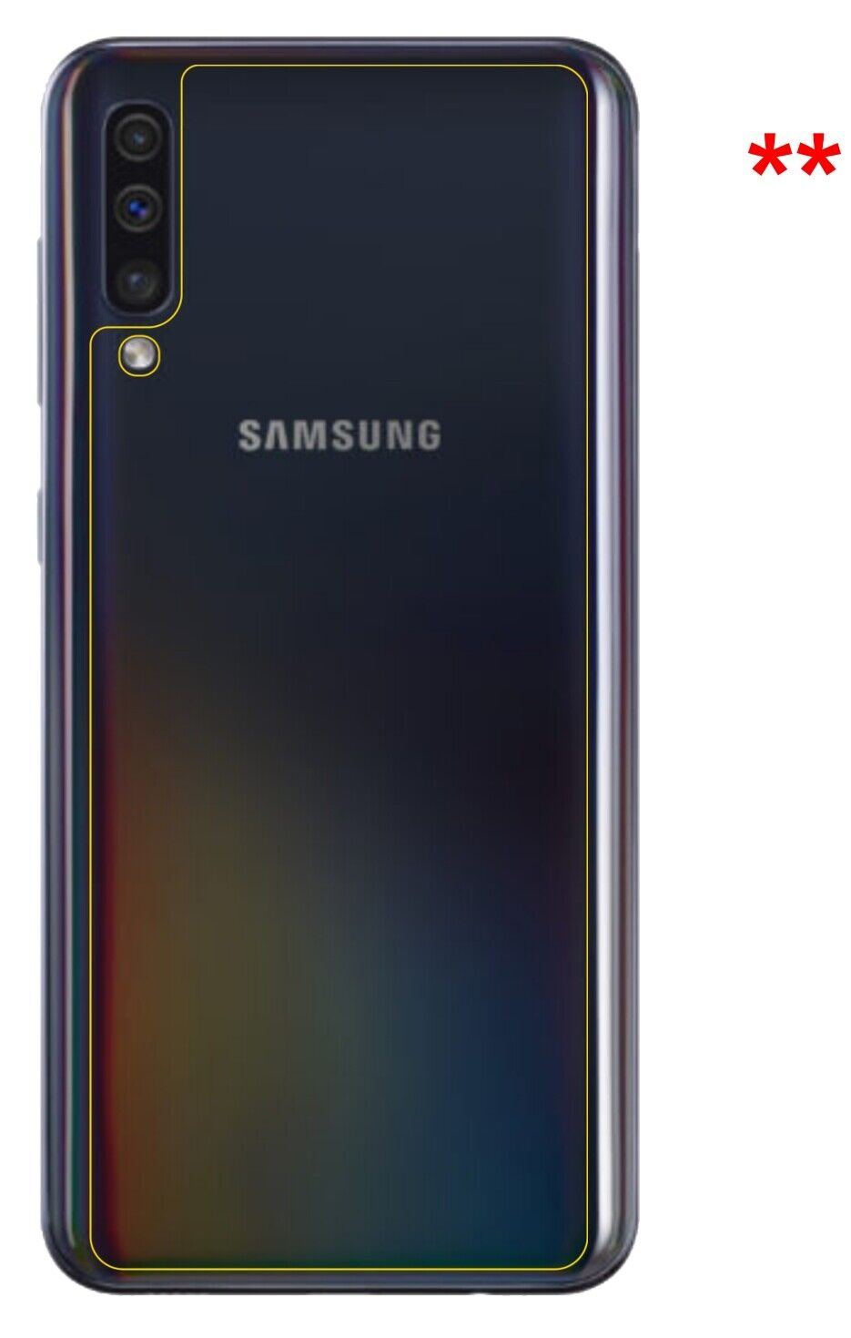 1x 9H Schutzfolie matt für Samsung Galaxy A40 Rück (9)
