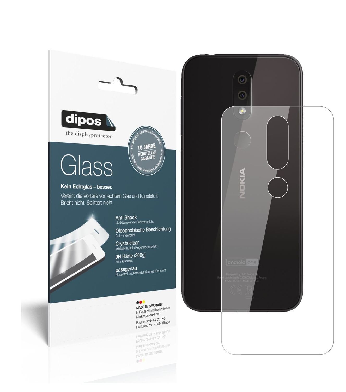 1x 9H Schutzfolie für Nokia 4.2 Rückseite Panzerfo (2)