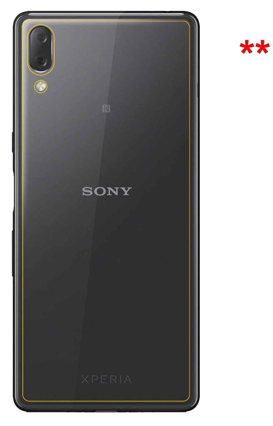 6x Schutzfolie klar für Sony Xperia L3 Rückseite D (5)