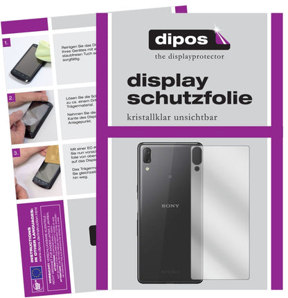 2x Schutzfolie klar für Sony Xperia L3 Rückseite D (1)
