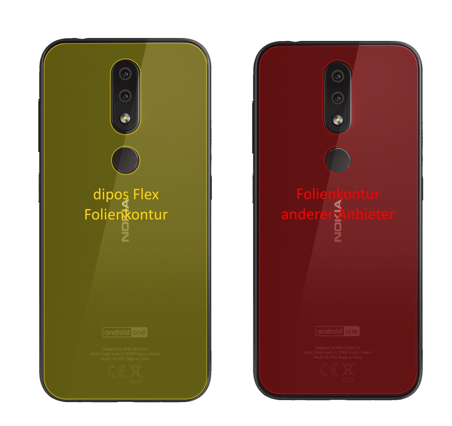 3x 3D Full Cover Schutzfolie für Nokia 4.2 Rücksei (2)
