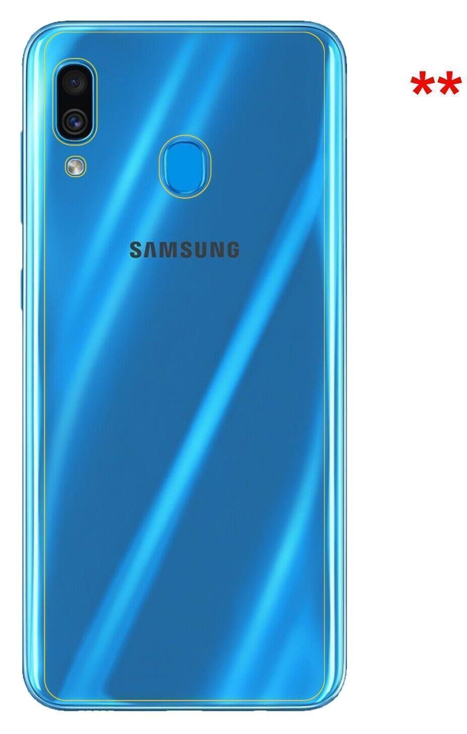 1x 9H Schutzfolie für Samsung Galaxy A30 Rückseite (9)
