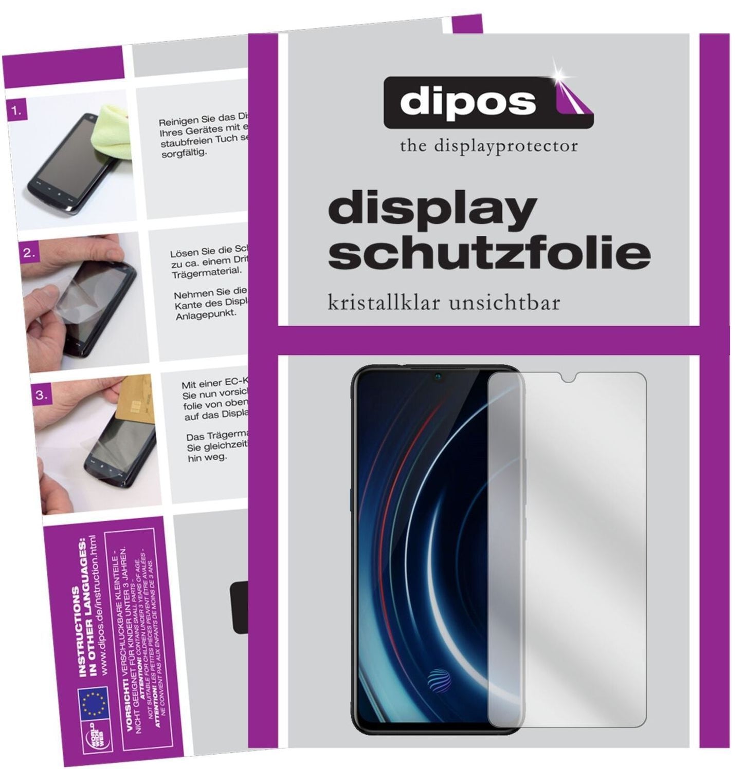 5x Schutzfolie klar für Vivo IQOO Display-Schutzfo (2)
