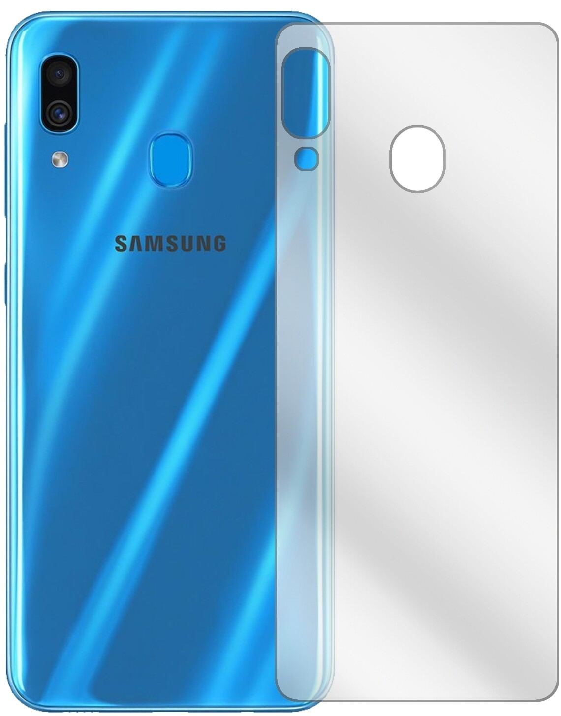 6x Schutzfolie klar für Samsung Galaxy A30 Rücksei (2)