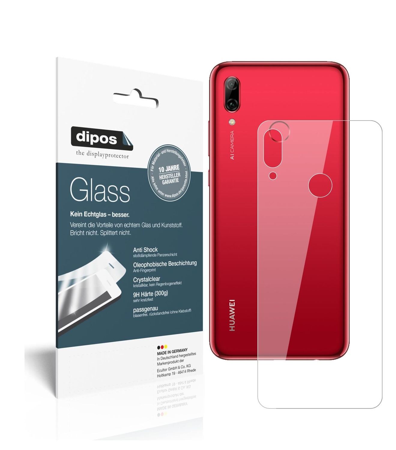 1x 9H Schutzfolie für Huawei Nova Lite 3 Rückseite (2)