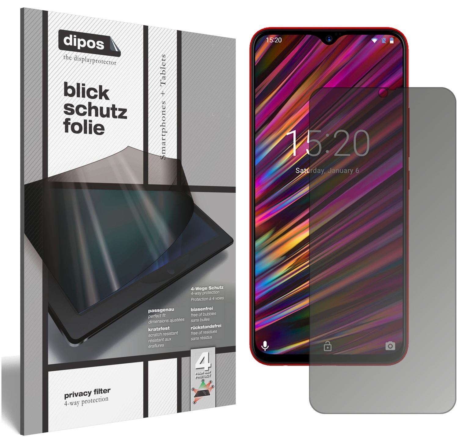 Blickschutzfolie für Umidigi F1 Play matt Schutzfo (1)
