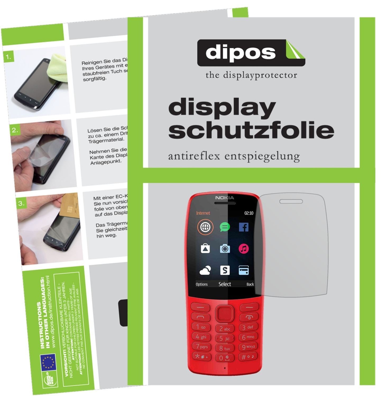 2x Schutzfolie matt für Nokia 210 Display-Schutzfo (1)
