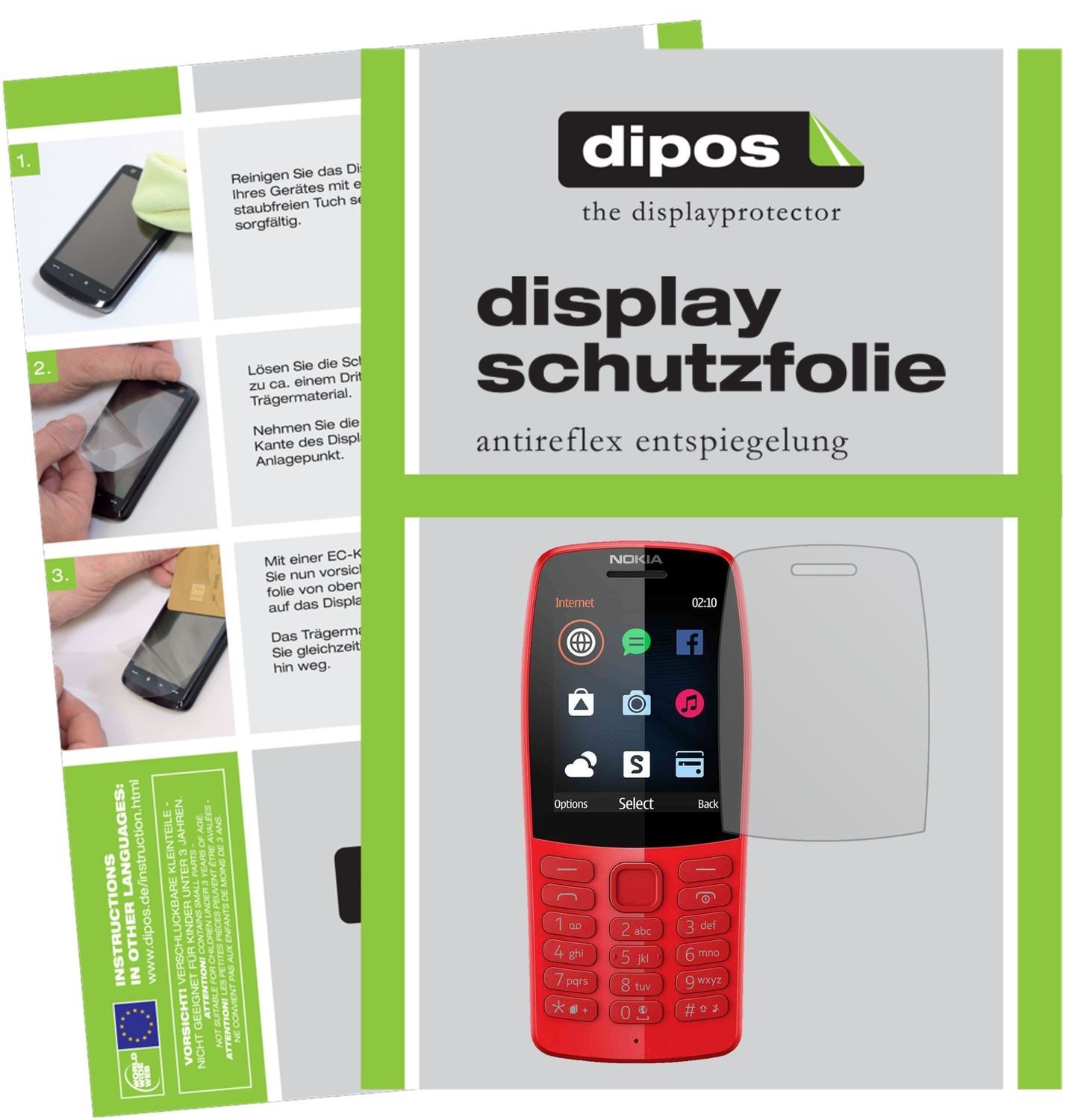 2x Schutzfolie matt für Nokia 210 Display-Schutzfo (1)