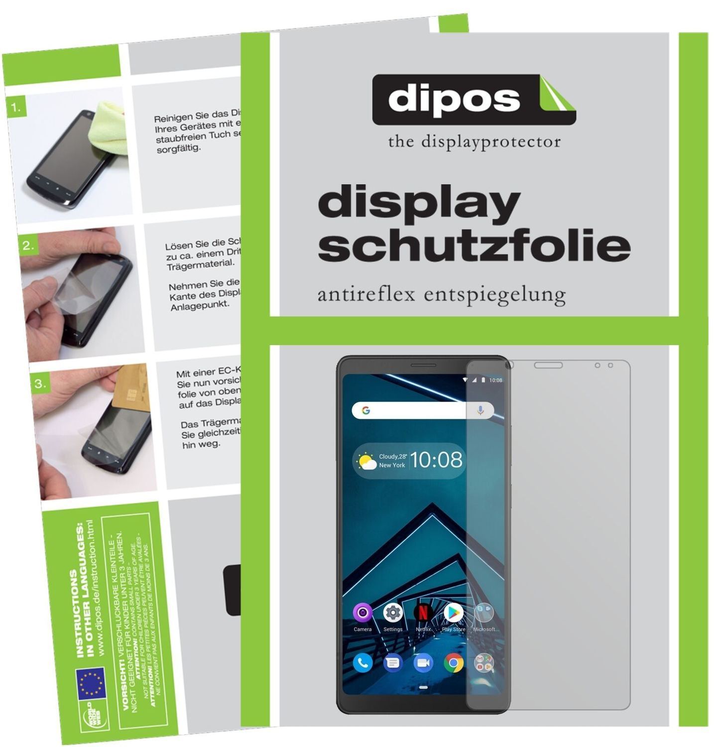 1x Schutzfolie matt für Lenovo Tab V7 Display-Schu (2)
