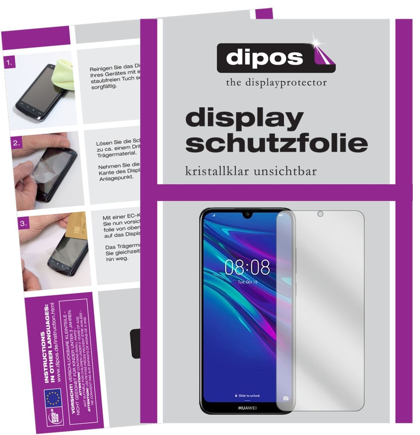 5x Schutzfolie klar für Huawei Y6 (2019) Display-S (2)