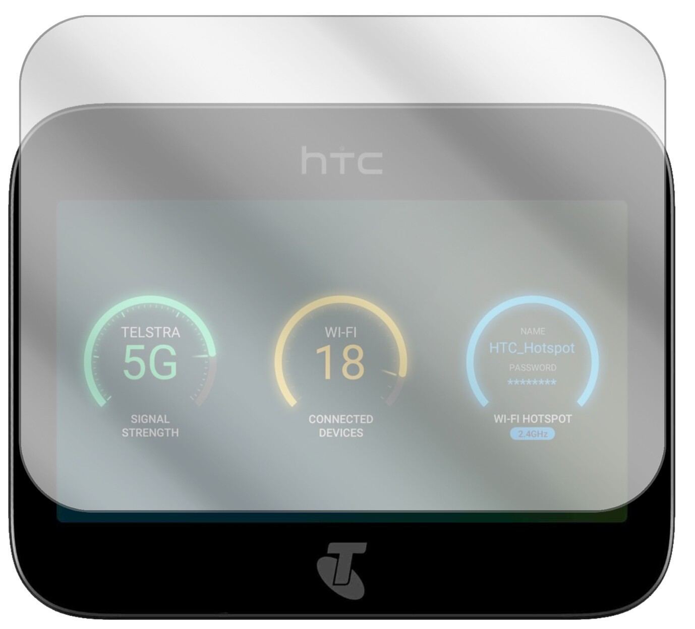 2x Schutzfolie klar für HTC 5G Hub Display-Schutzf (2)
