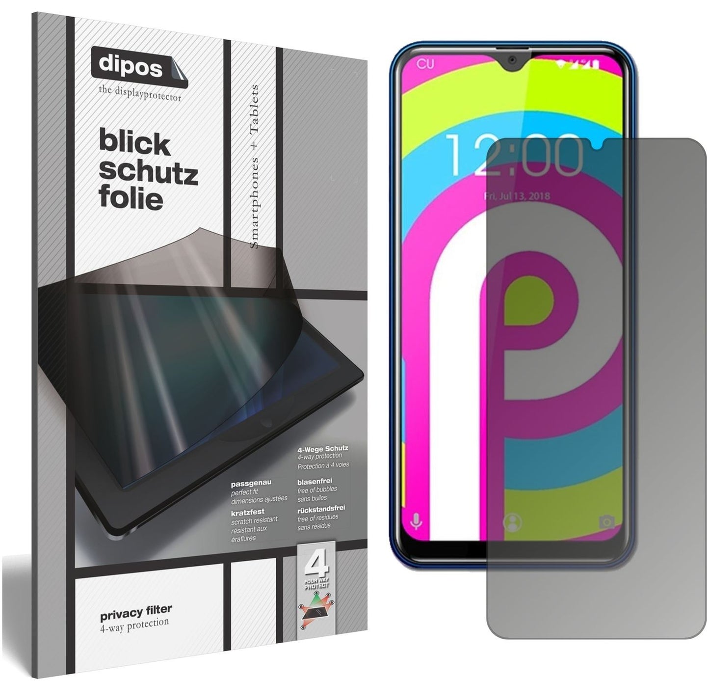 Blickschutzfolie für Oukitel C 15 Pro matt Schutzf (1)