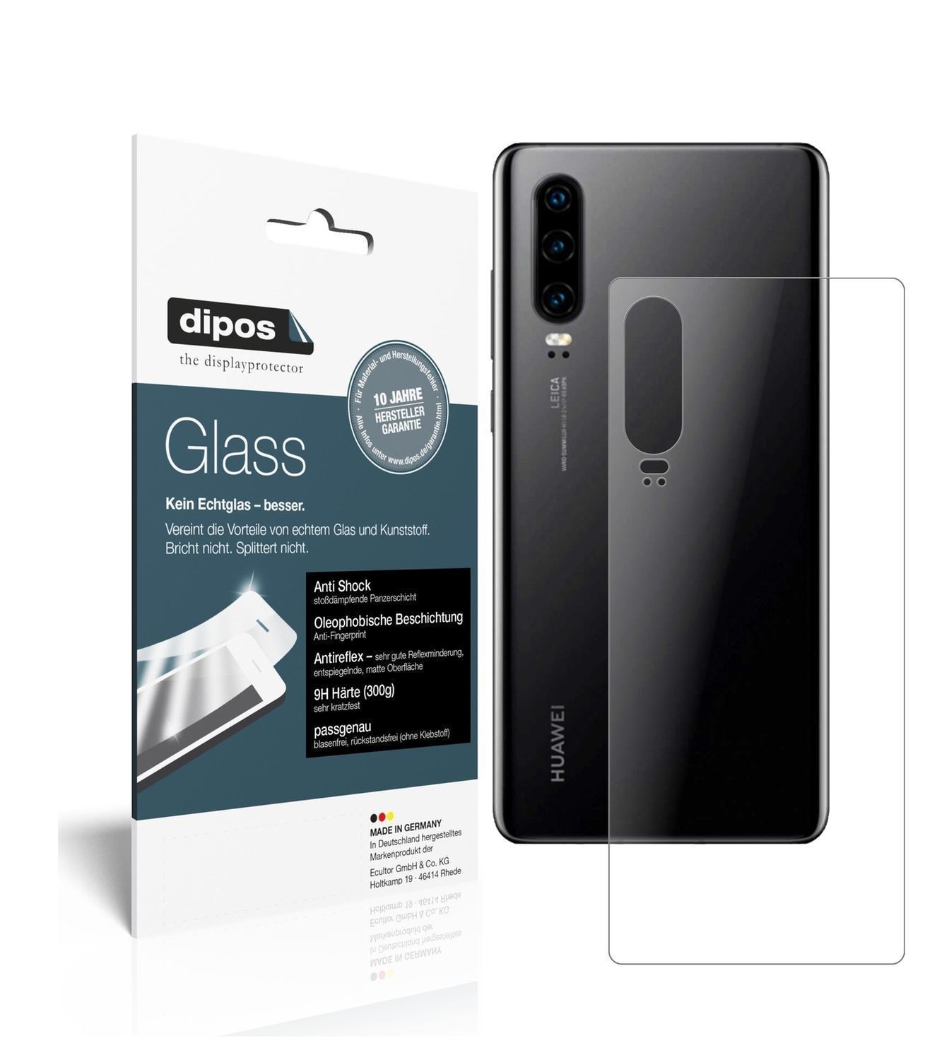 2x 9H Schutzfolie matt für Huawei P30 Rückseite Pa (1)
