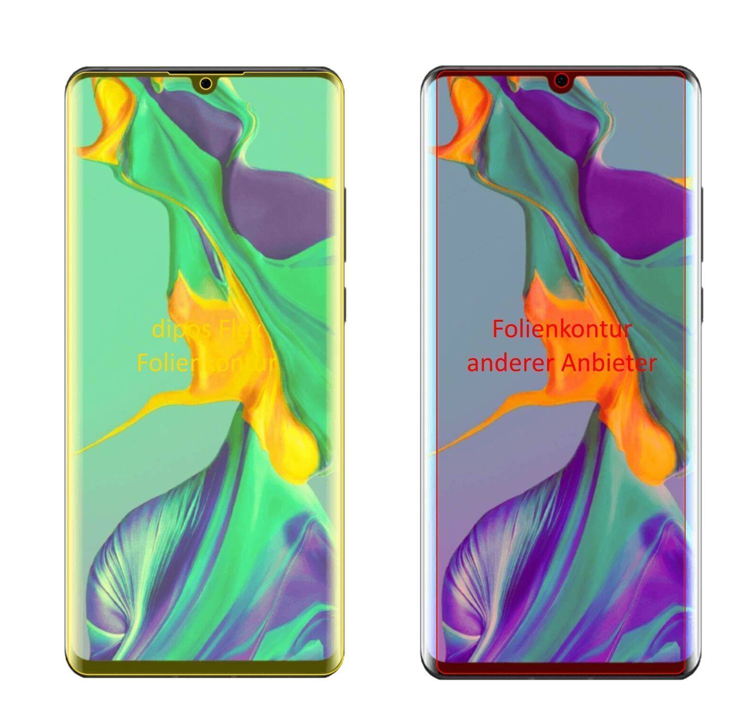 3x 3D Full Cover Schutzfolie für Huawei P30 Pro (2)