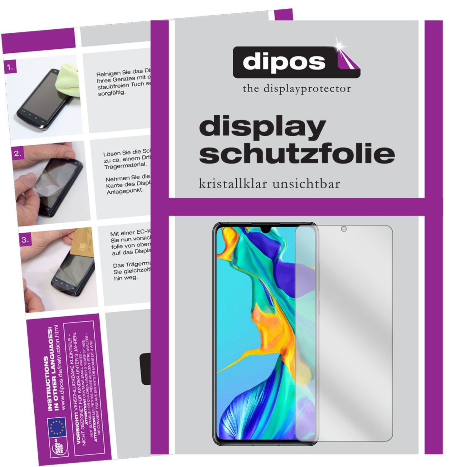 6x Schutzfolie klar für Huawei P30 Display-Schutzf (1)