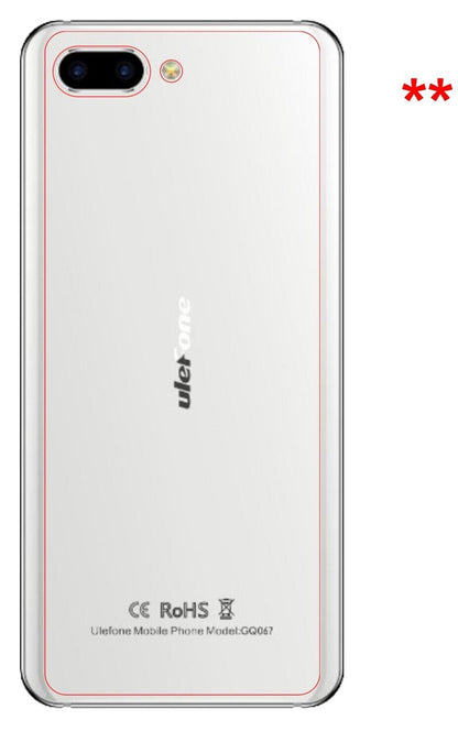 5x Schutzfolie klar für Ulefone T2 Pro Rückseite D (5)