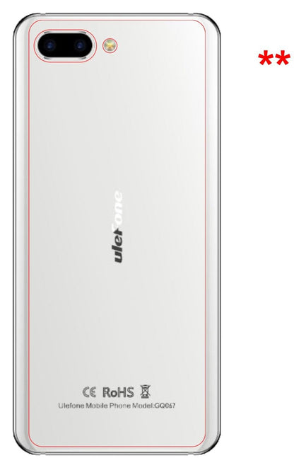 6x Schutzfolie klar für Ulefone T2 Pro Rückseite D (5)