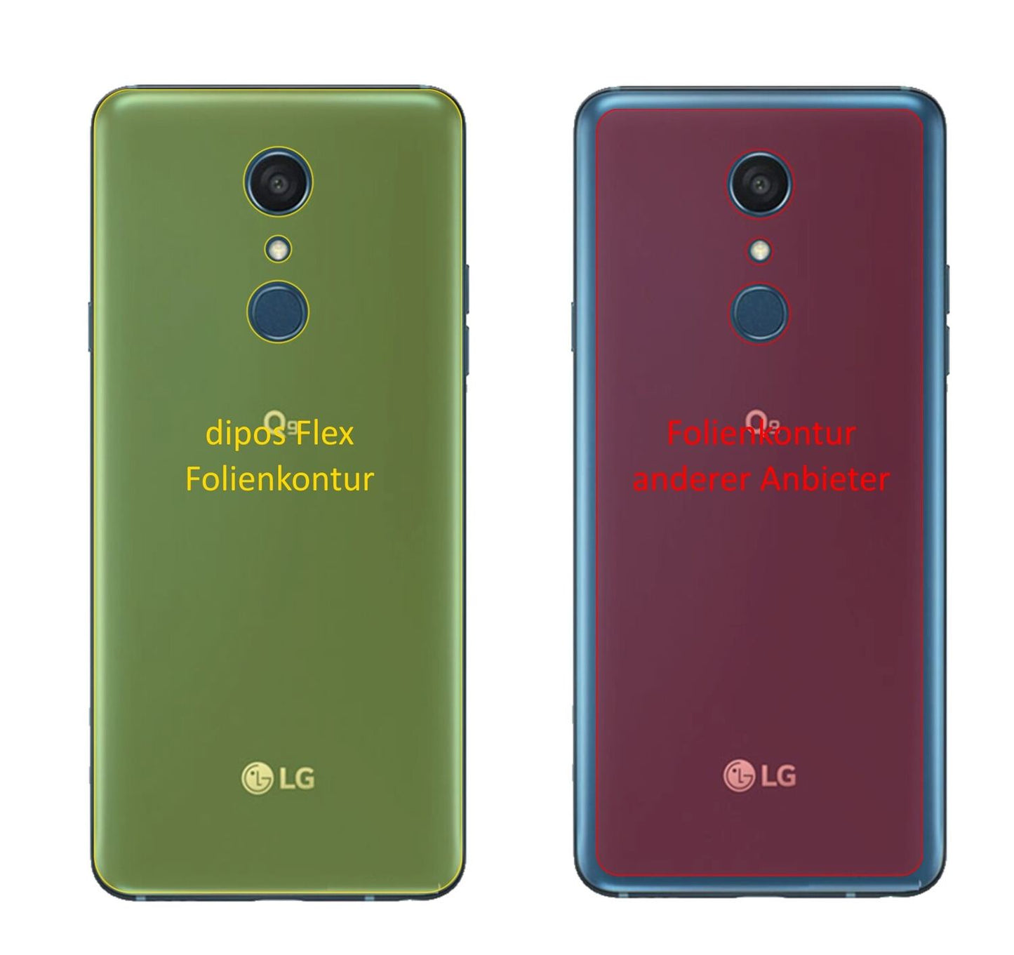 3x 3D Full Cover Schutzfolie für LG Q9 Rückseite (2)