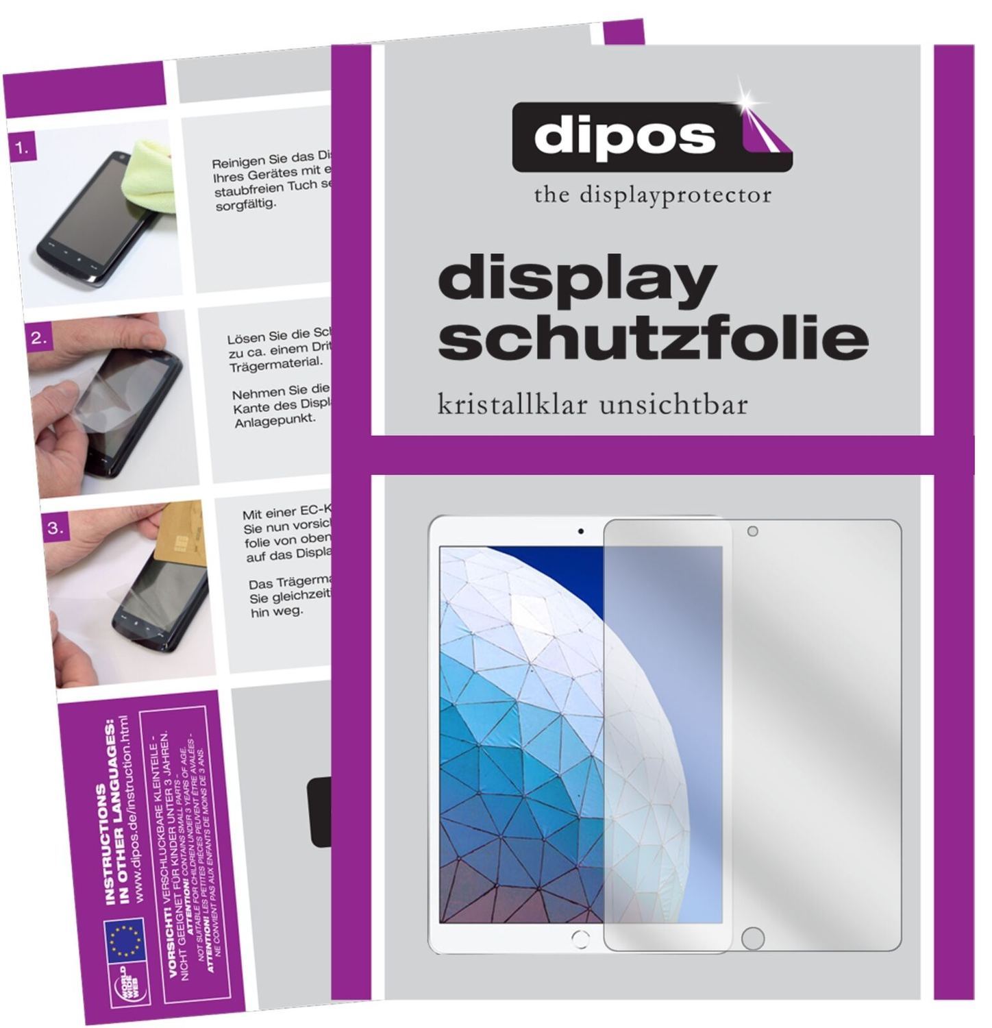 1x Schutzfolie klar für Apple iPad Air (2019) 10.5 (2)