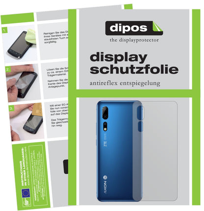 6x Schutzfolie matt für Axon 10 Pro Rückseite Disp (1)