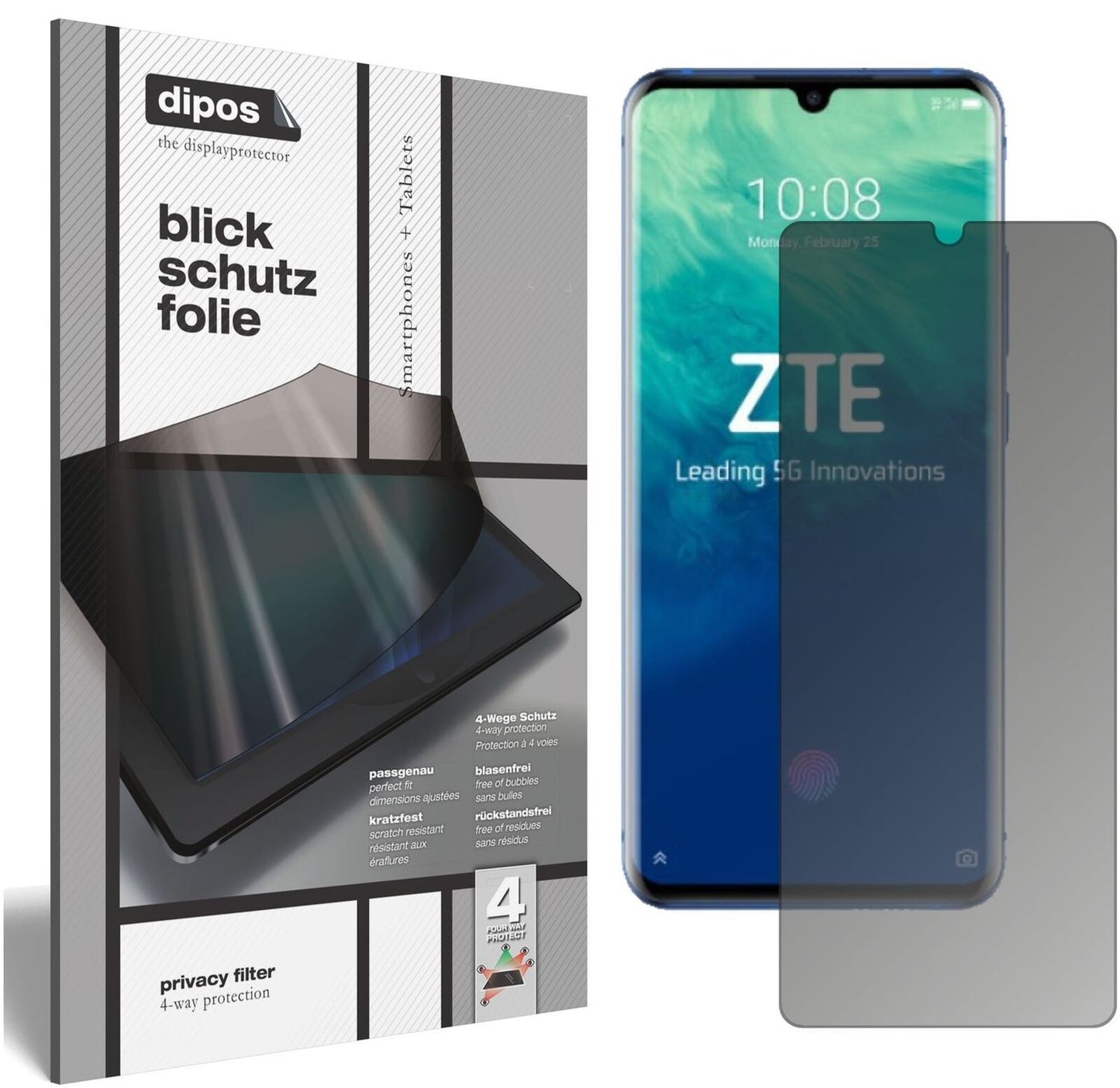 Blickschutzfolie für Axon 10 Pro matt Schutzfolie  (2)