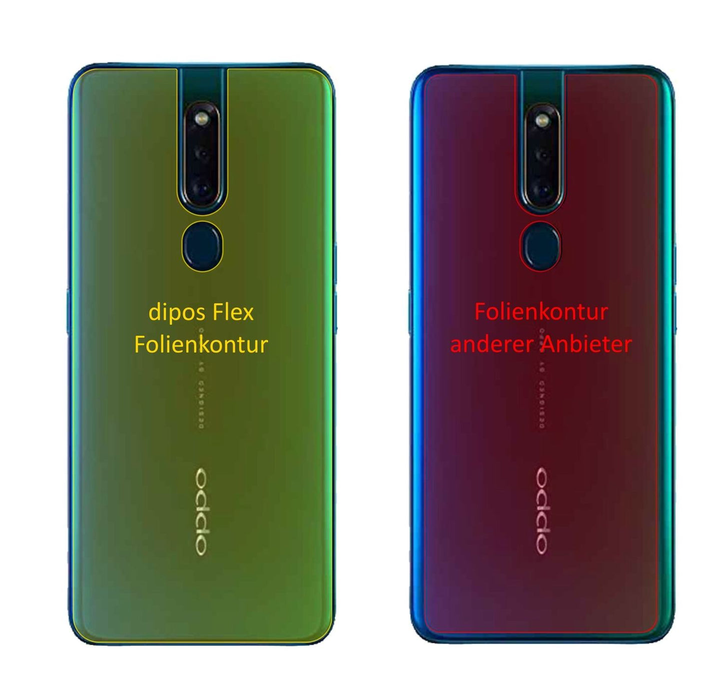 3x 3D Full Cover Schutzfolie für Oppo F11 Rückseit (2)